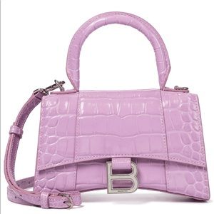 BALENCIAGA Hourglass XS Leather Tote